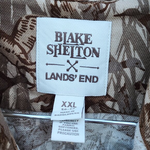 Blake Shelton Land's End Homeward Bound Camo Button-Down Dress Shirt XXL 50-52 - Picture 4 of 8